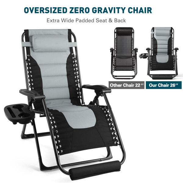 Arlmont & Co. Muhab Folding Zero Gravity Camping Chair Fashion Recliner